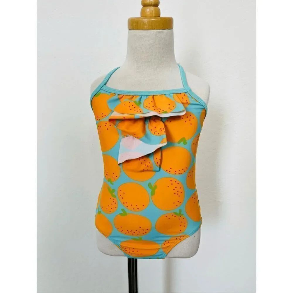 Tucker + Tate Toddler Girls 4 Orange Print 1-piece Bathing Suit BUY 2 GET 1 FREE